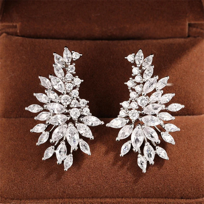 Boucles d’oreilles de Luxe avec Pierres en Zircon