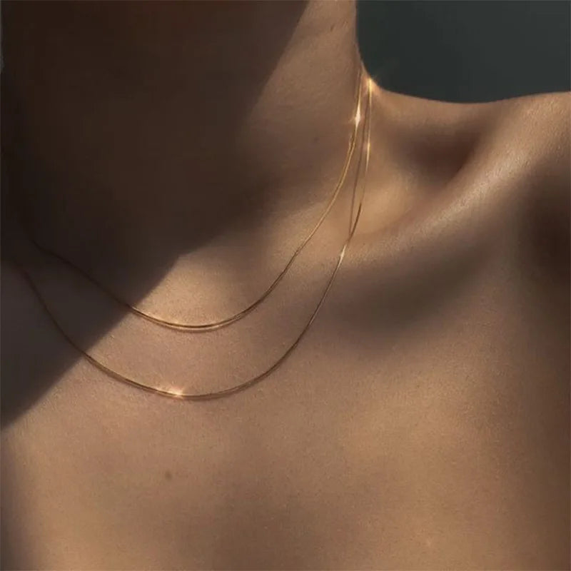 Collier Double Délicat 18K