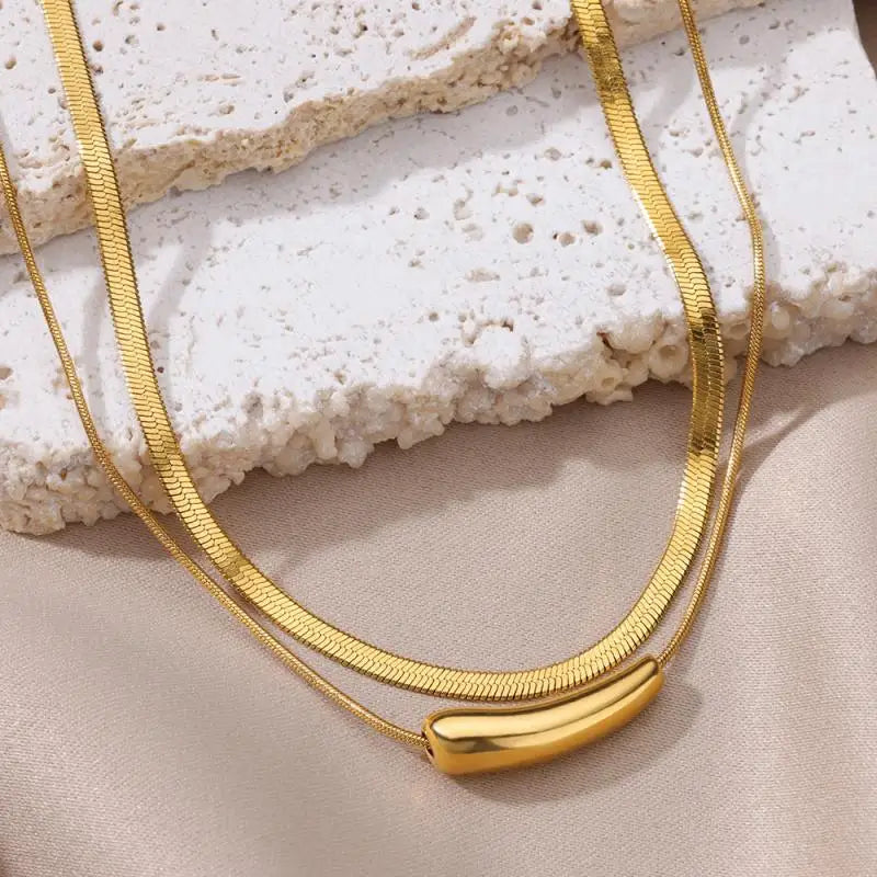 Collier Double Charmant Vintage