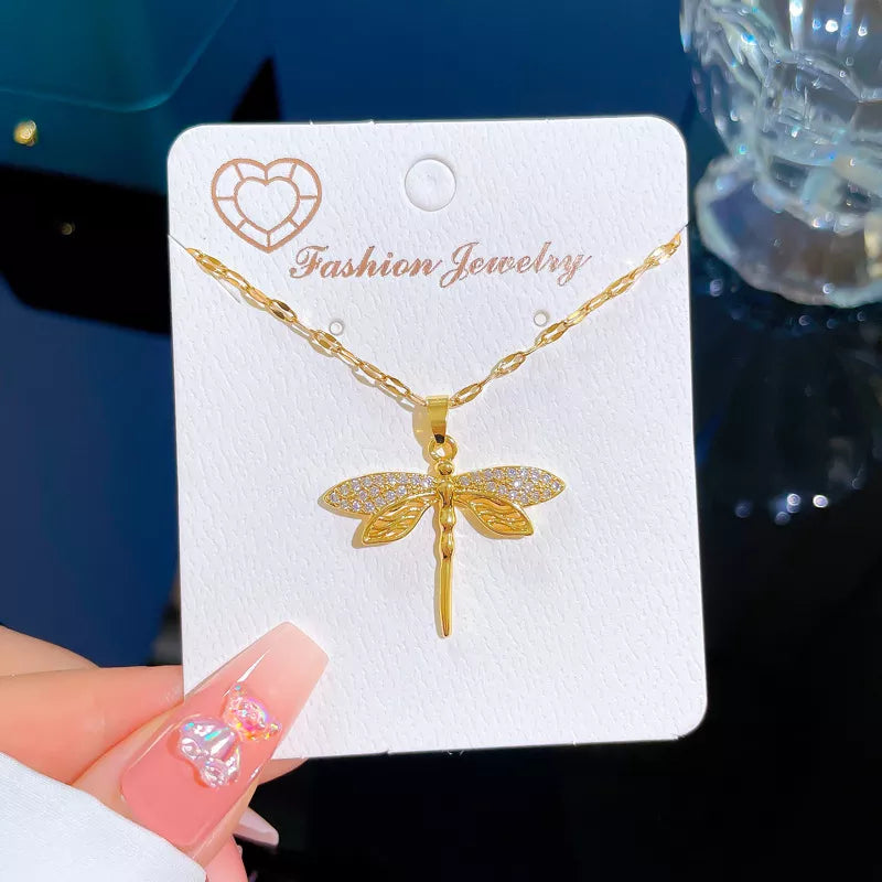 Collier Libellule Or 18K