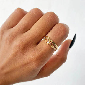 Bague Ibiza Ajustable Sertie de Zirconium