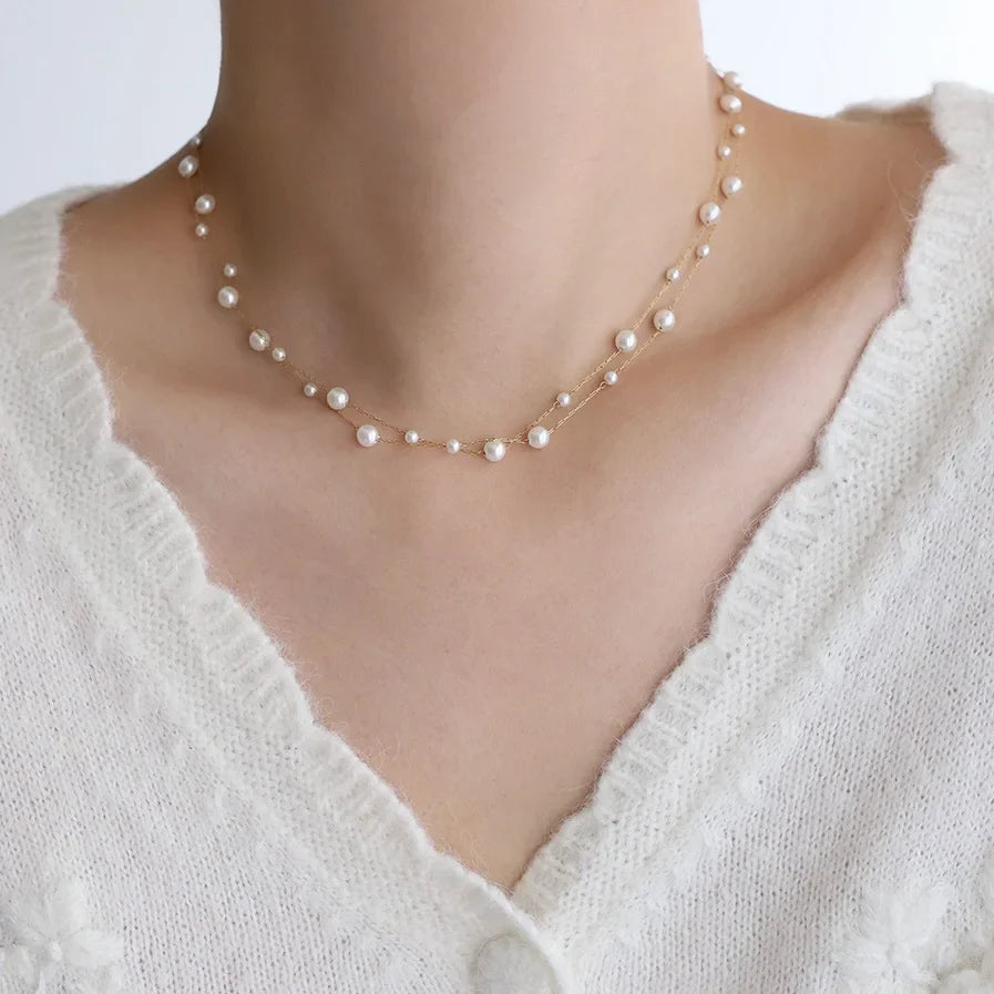 Ce Collier Double de Perles Glamour