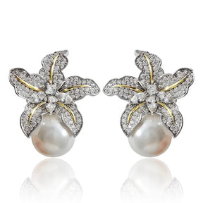 Boucles d’Oreilles Perle Life en Argent 925 Serties de Zirconium