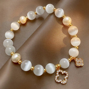 Bracelet Perles Incrustées de Zirconium