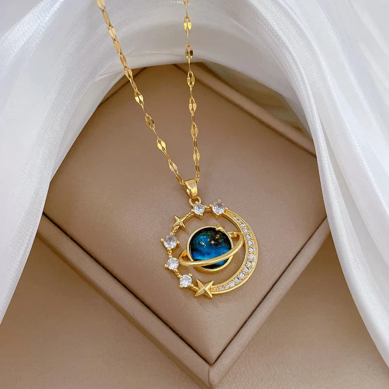 Collier Planète Étoiles