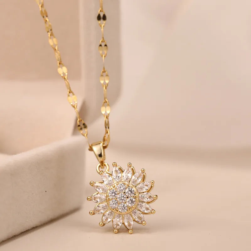 Collier Tournesol du Matin 18K