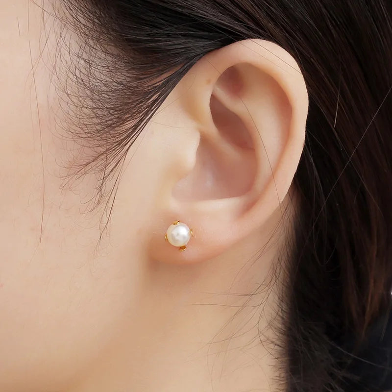 Boucles d’Oreilles Perle en Or 18K
