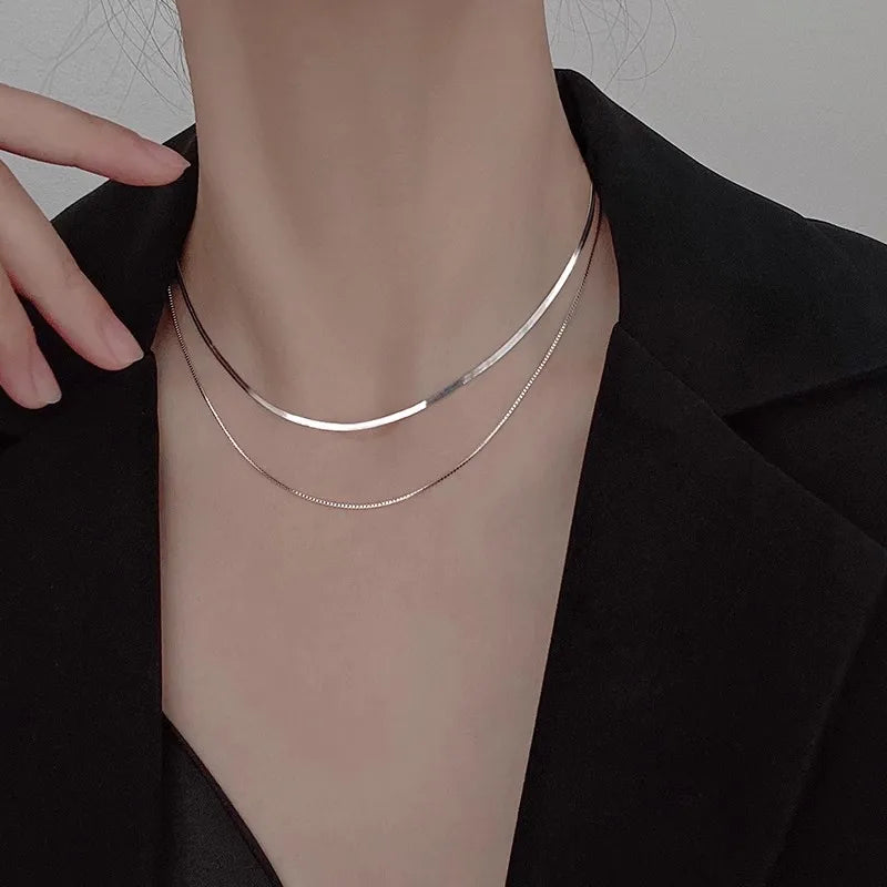 Collier Double Ibiza Argent