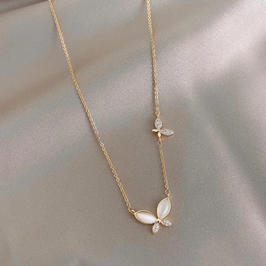 Collier Double Papillon