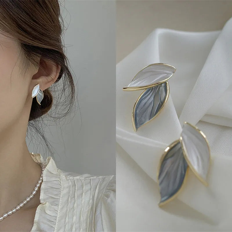 Boucles d’Oreilles Feuilles Délicates