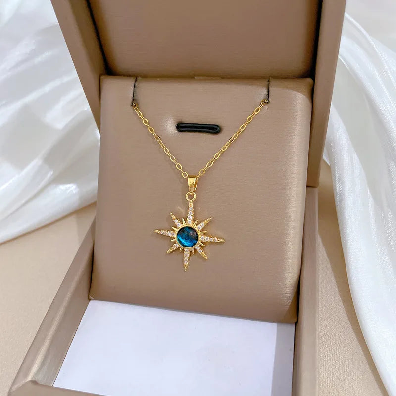 Collier Planète Étoilée 18K