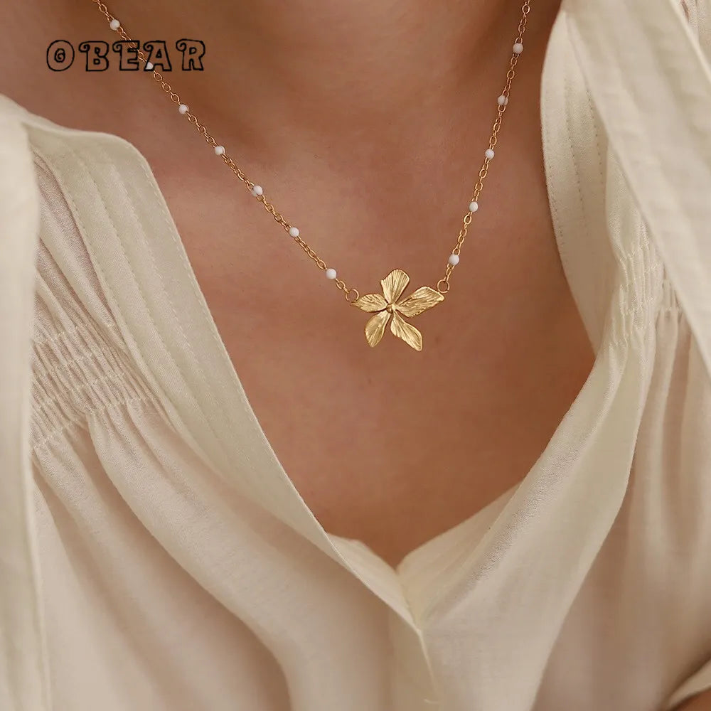 Collier Feuille Vintage