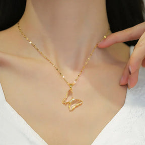 Collier Papillon Doré