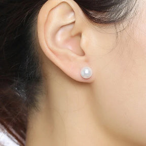 Boucles d’Oreilles Baby en Or Jaune 18K avec Perle
