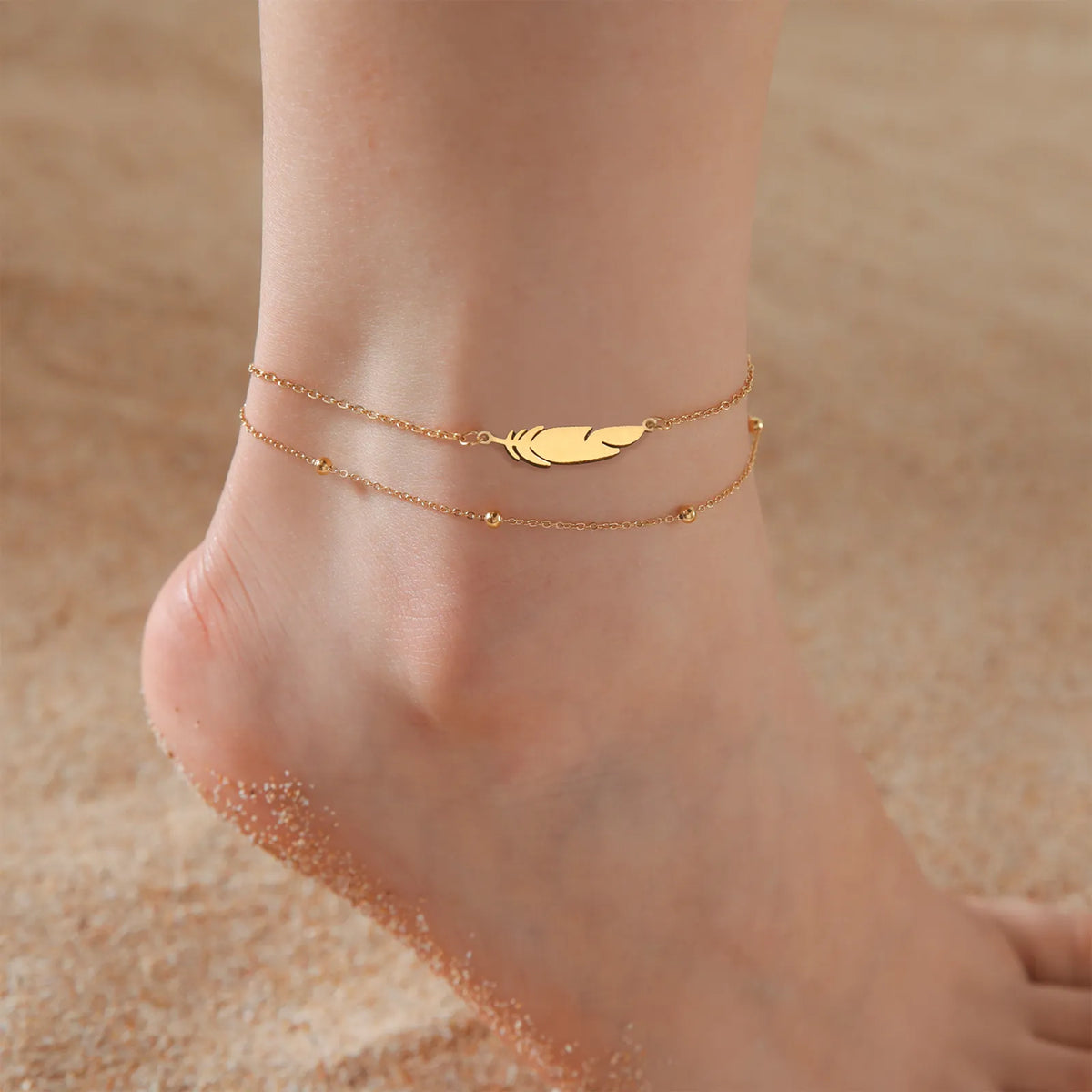 Bracelet de Cheville Nature Double