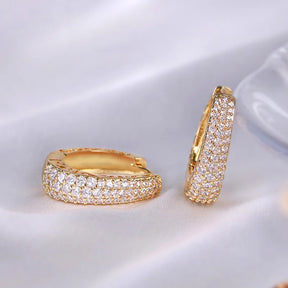 Boucles D’oreilles Créoles Brillantes Luxe