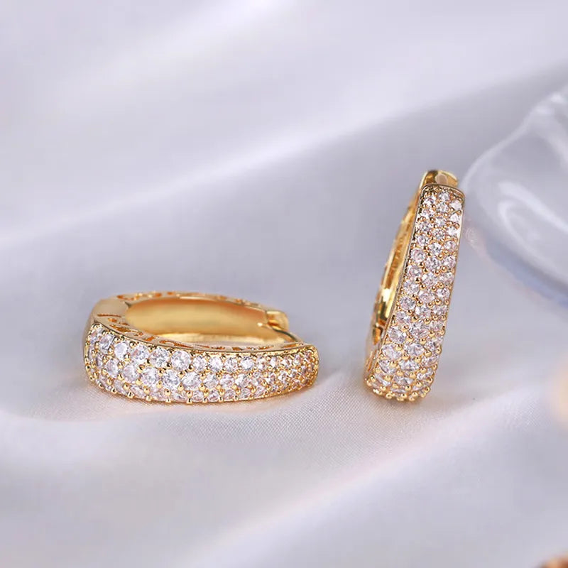 Boucles D’oreilles Créoles Brillantes Luxe