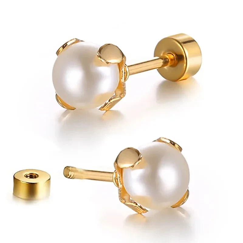 Boucles d’Oreilles Perle en Or 18K