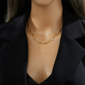 Collier Géométrique Vintage Or 18K