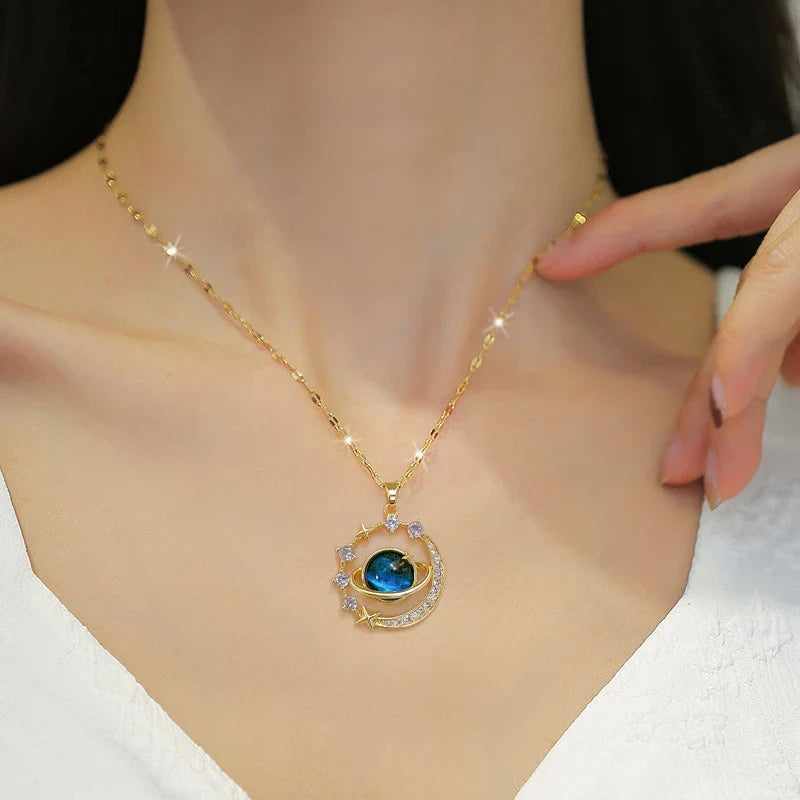 Collier Planète Étoiles