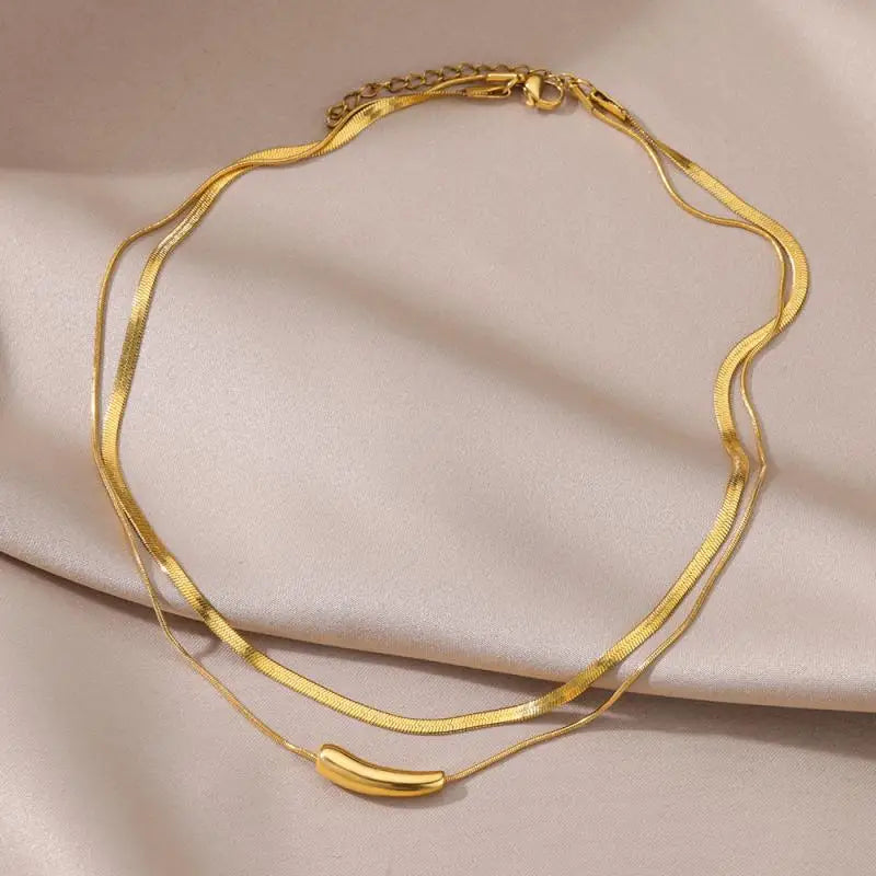 Collier Double Charmant Vintage