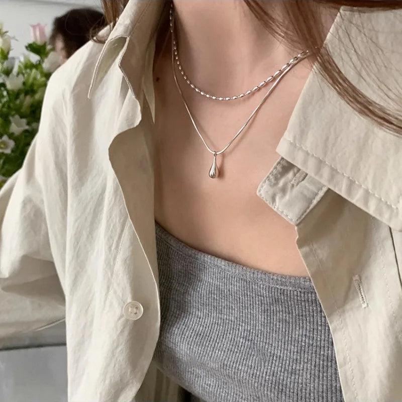 Collier Double Minimaliste Argent 925
