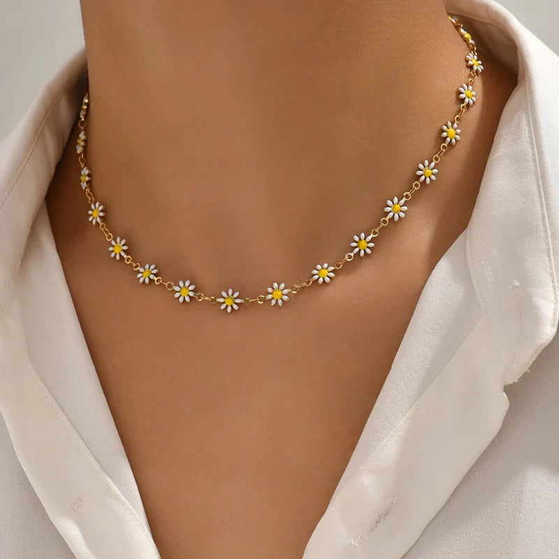 Collier Tournesol Summer en Or 18K