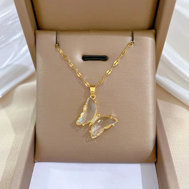 Collier Papillon Doré