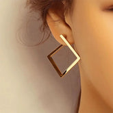 Boucle d’Oreille Quadrangulaire Rétro Luxury