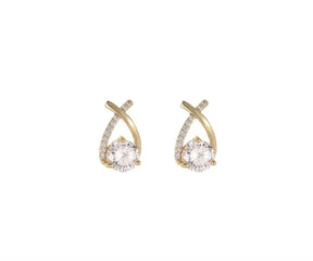Boucles d’Oreilles Goutte Serties de Zirconium