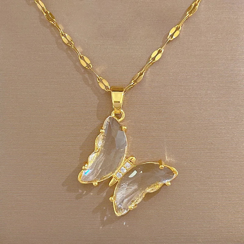 Collier Papillon Doré