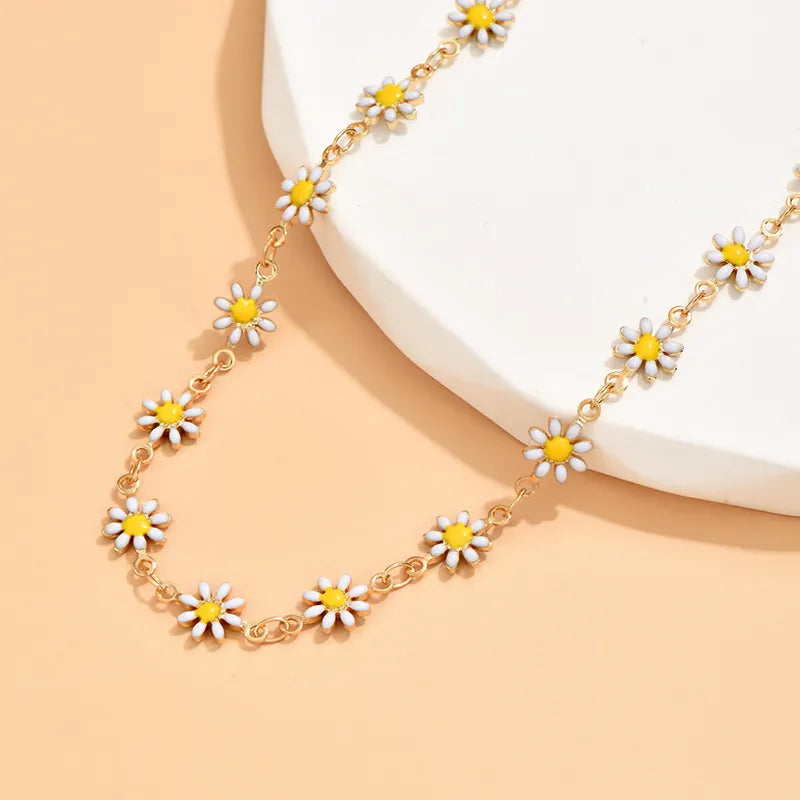 Collier Tournesol Summer en Or 18K
