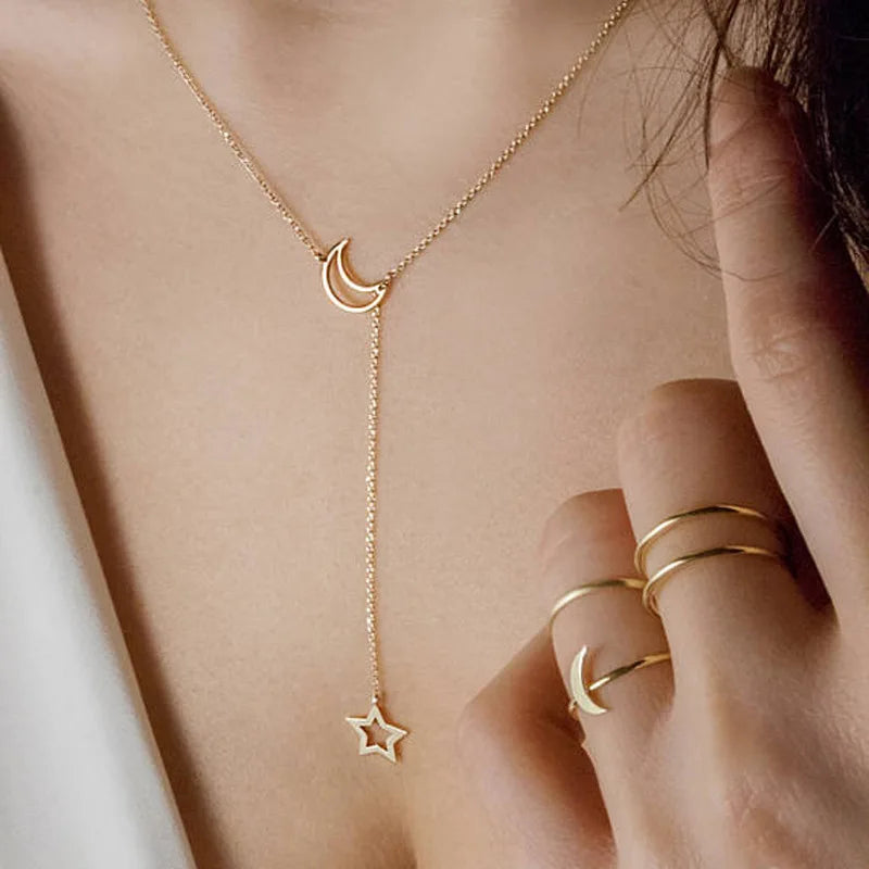 Collier Lune et Étoile