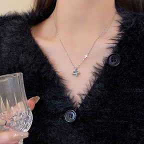 Collier Argent Cœur Rayonnant