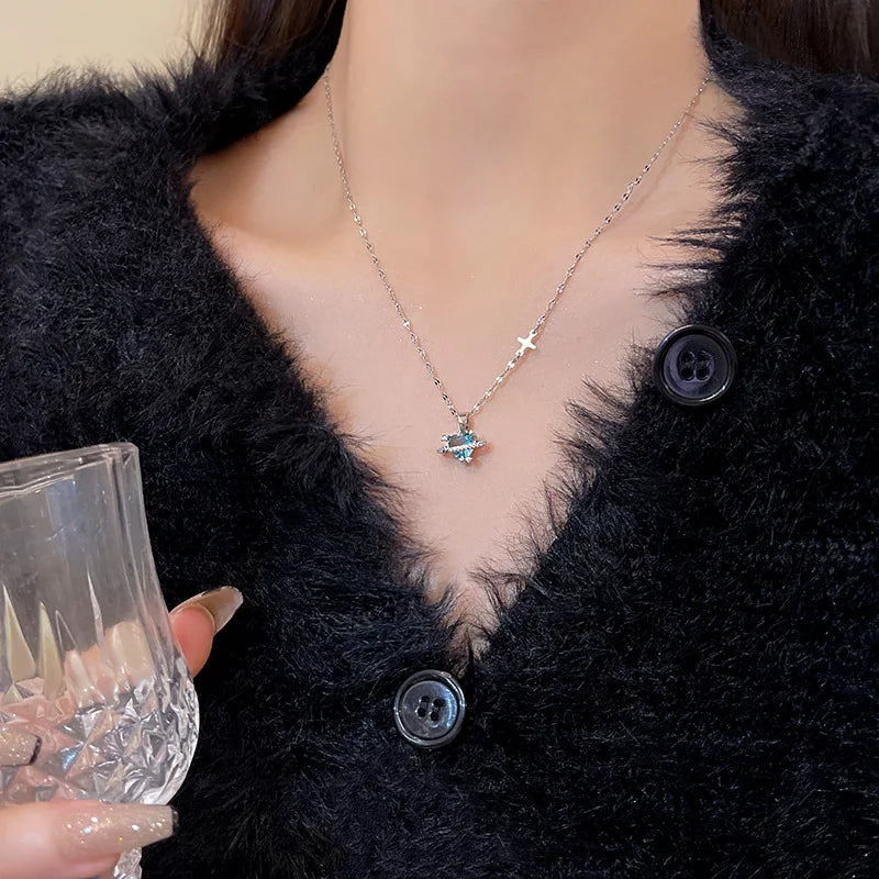 Collier Argent Cœur Rayonnant