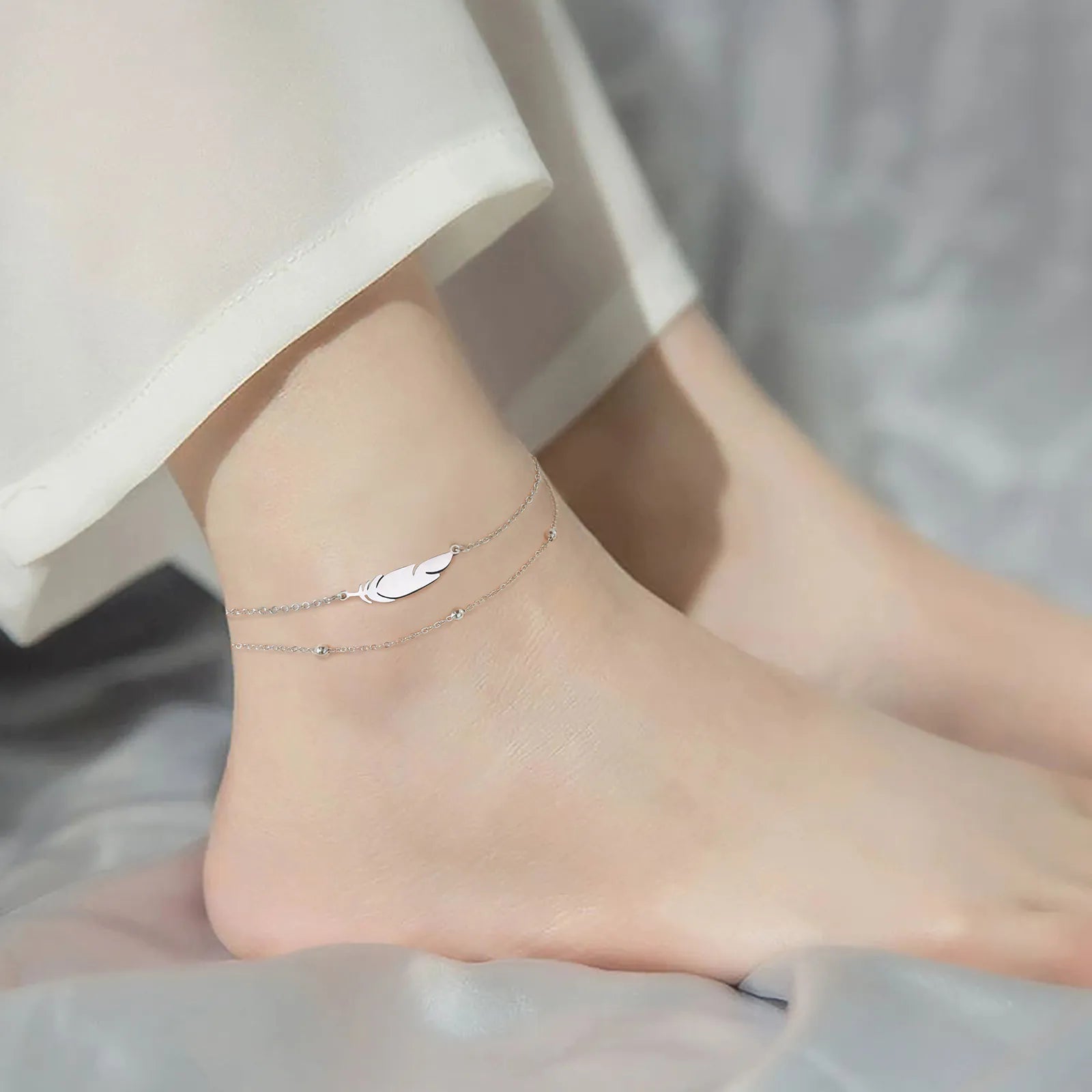 Bracelet de Cheville Nature Double
