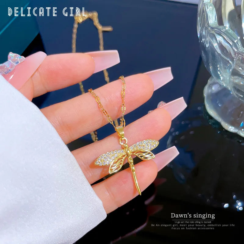 Collier Libellule Or 18K