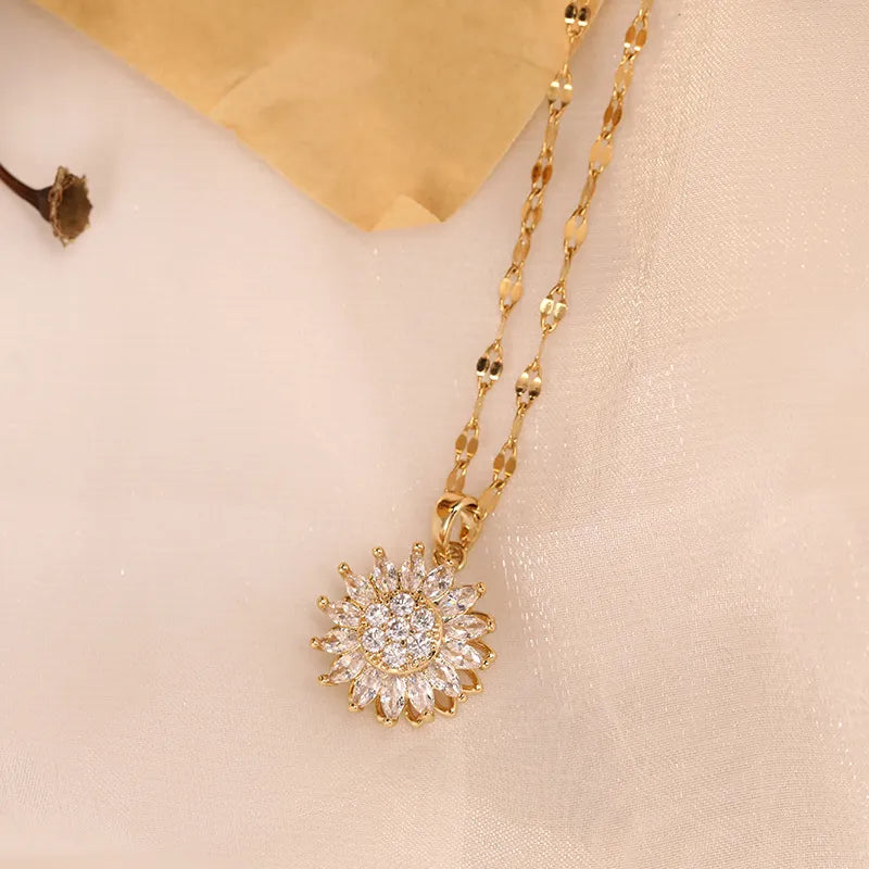 Collier Tournesol du Matin 18K