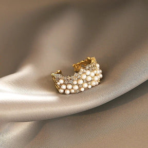 Bague Ajustable Perlée 18K