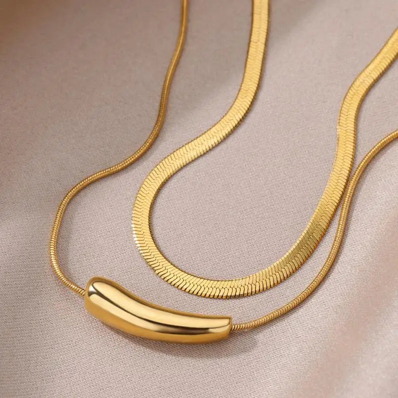 Collier Double Charmant Vintage