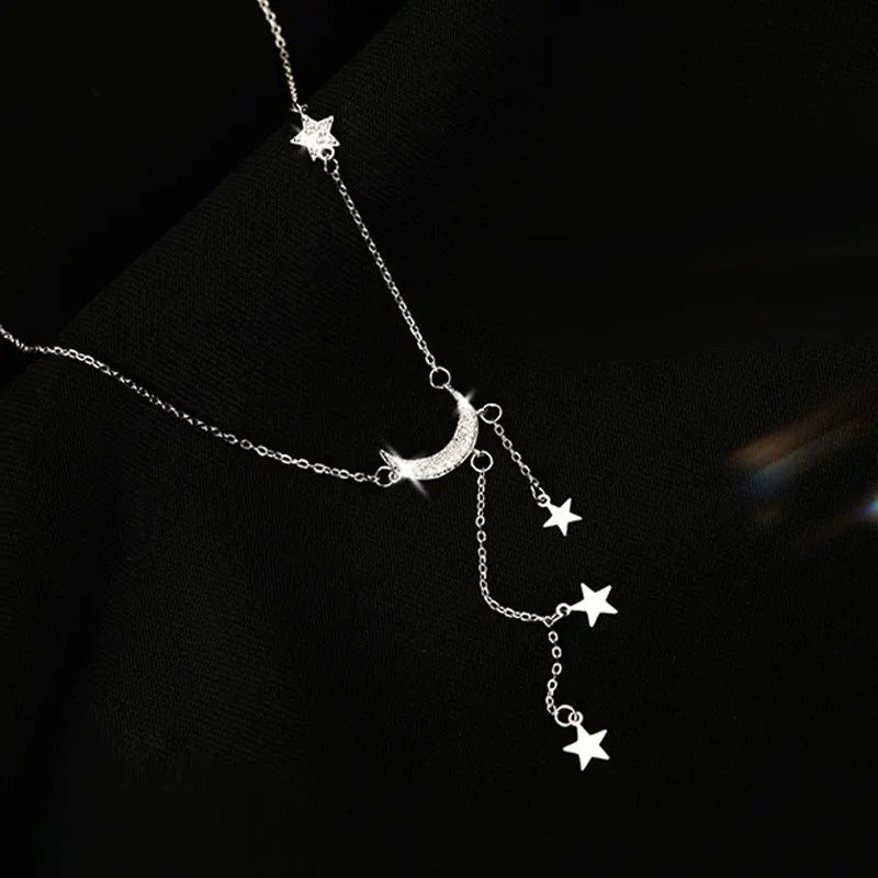 Collier Lune Étoilée