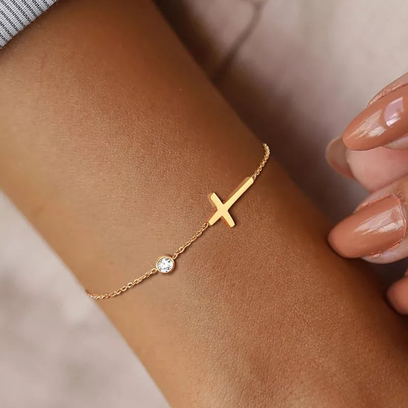 Bracelet Croix avec Zircon