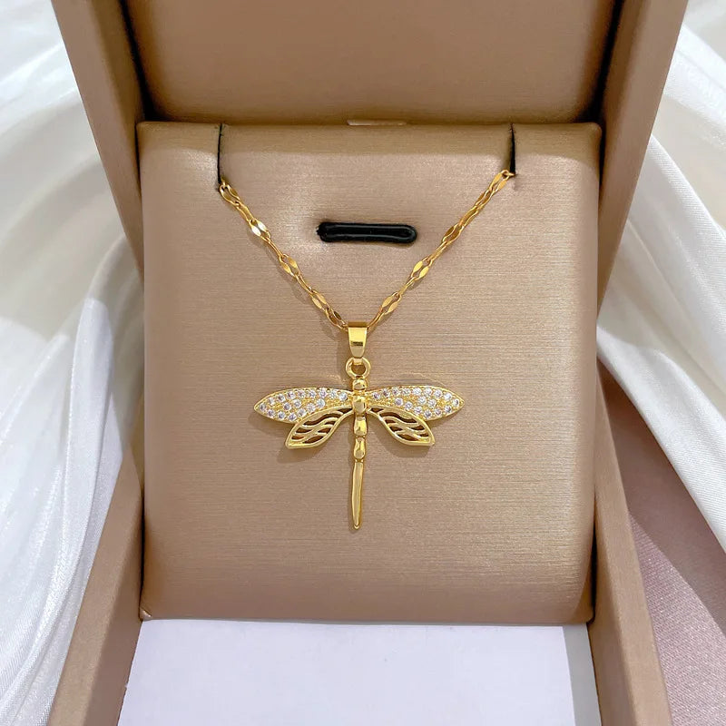 Collier Libellule Or 18K
