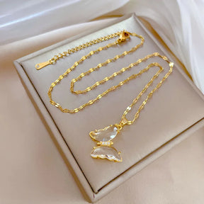 Collier Papillon Doré