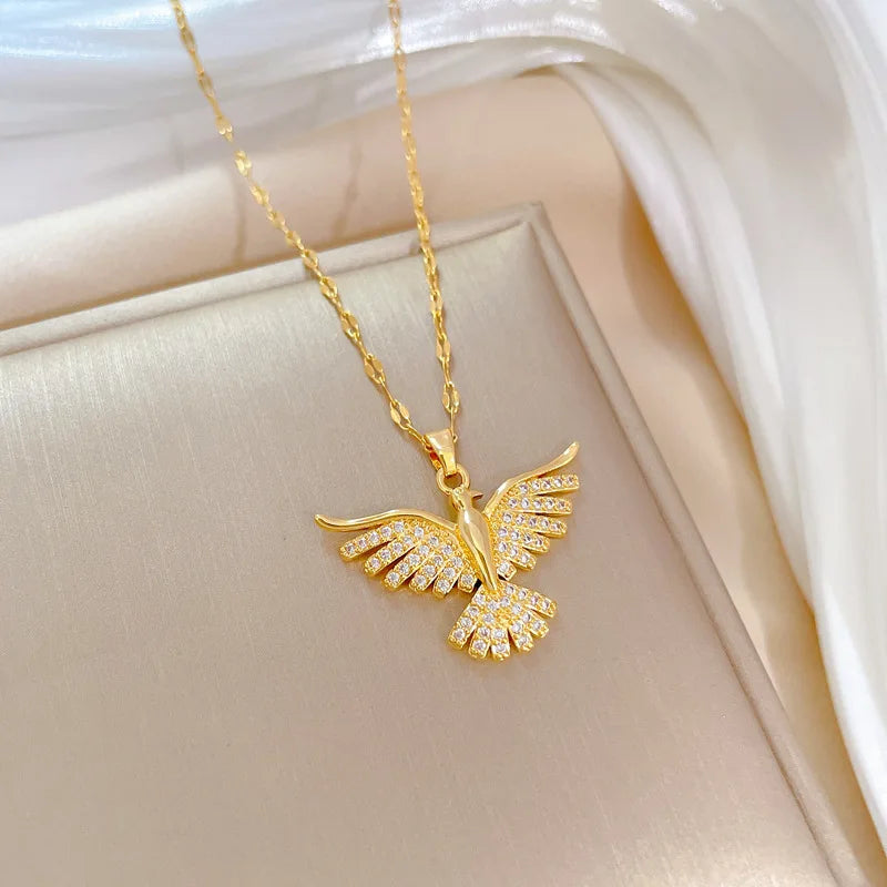 Collier Oiseau avec Zircone 18K