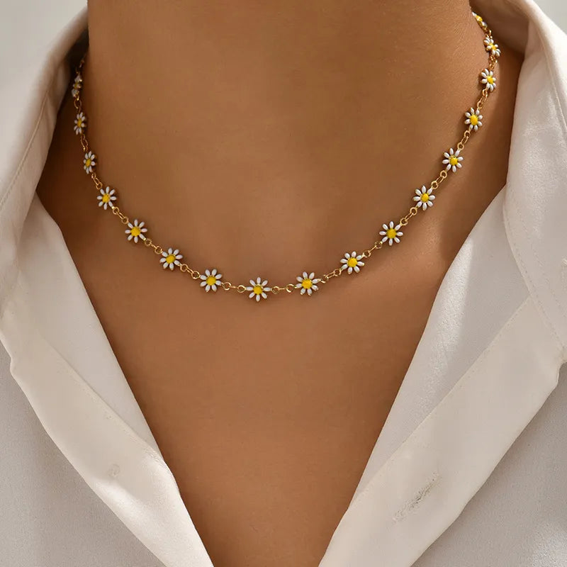 Collier Tournesol Summer en Or 18K