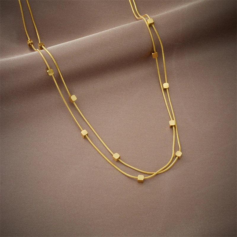 Collier Géométrique Vintage Or 18K